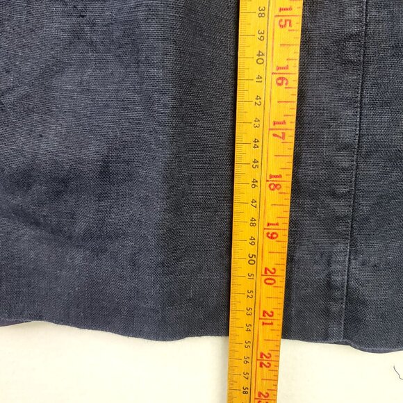Liz Claiborne Collection Union Made USA Womens Navy Linen A-Line Skirt Size 8 - Picture 8 of 8